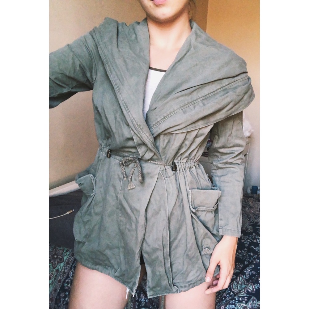 F21 Olive Utility Jacket